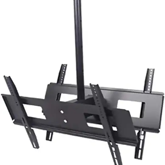 ZIRUIGONG WD TV Support de montage de plafond, teneur de moniteur double réglable rétractable la télé Stand de plafond avec inclinaison et pivot pendant 30 à 65 pouces LED LCD Écrans TV