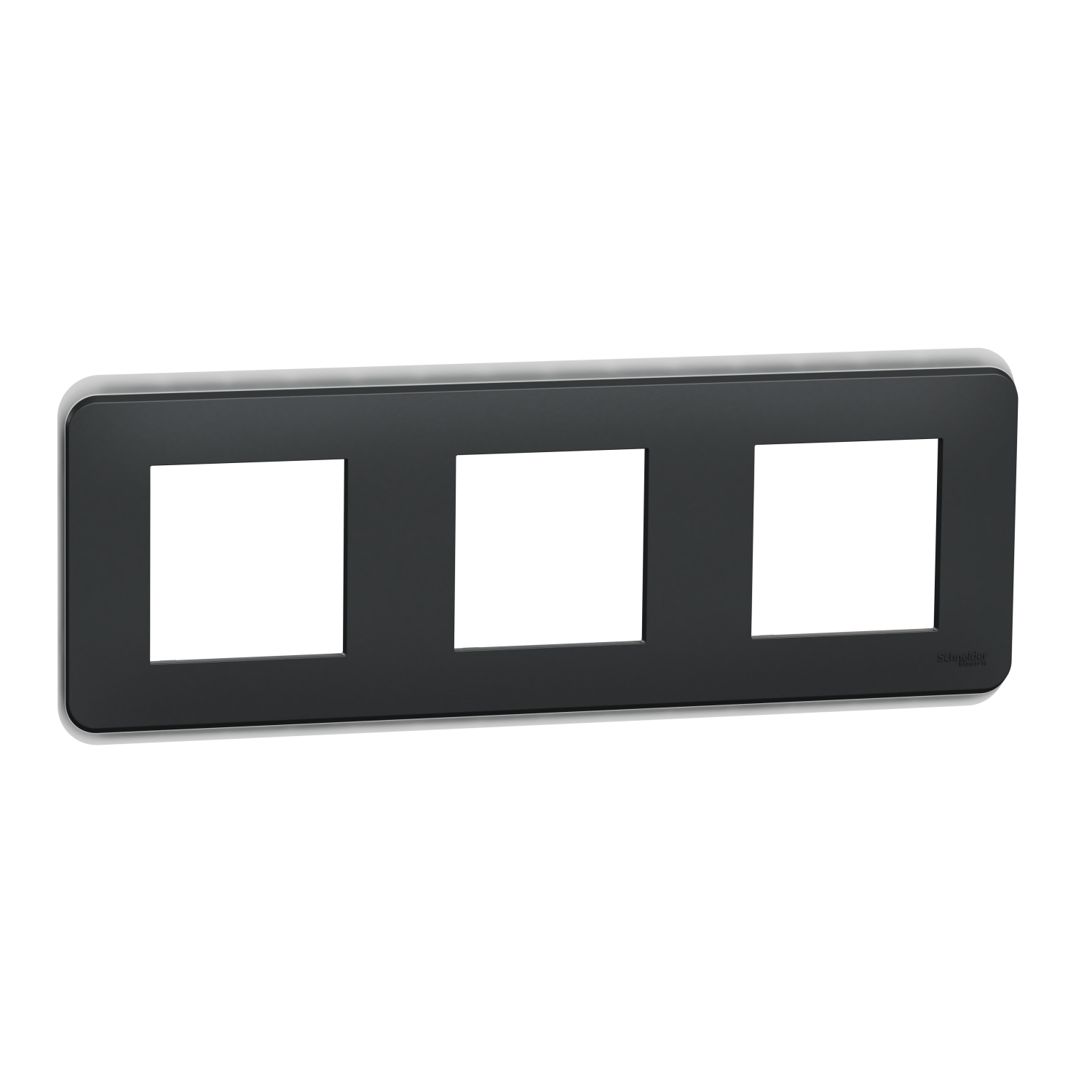 Unica Pro - plaque de finition - Anthracite - 3 postes NU400654