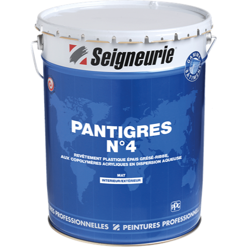 PANTIGRÈS N°4 - Revêtement de Peinture Epais d’aspect grésé-ribbé, aux copolymères acryliques en dispersion aqueuse.