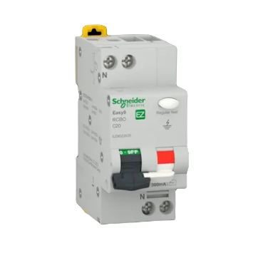 Disjoncteur Différentiel RCBO-type AC, Easy9, 1P + N, 20 A, Courbe C, 4500 A, 300 mA - EZ9D22620