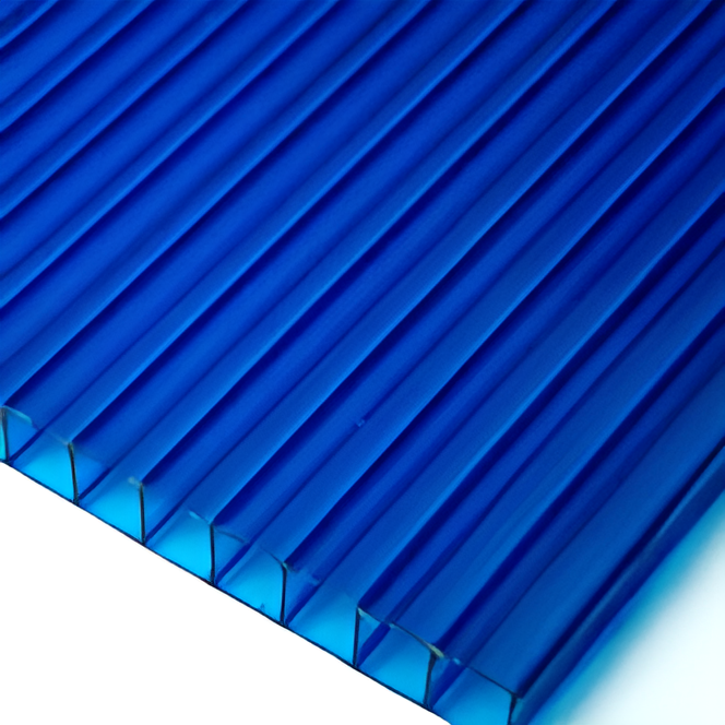 Plaque polycarbonate alvéolaire 05 mm bleu - 120 x 310 cm