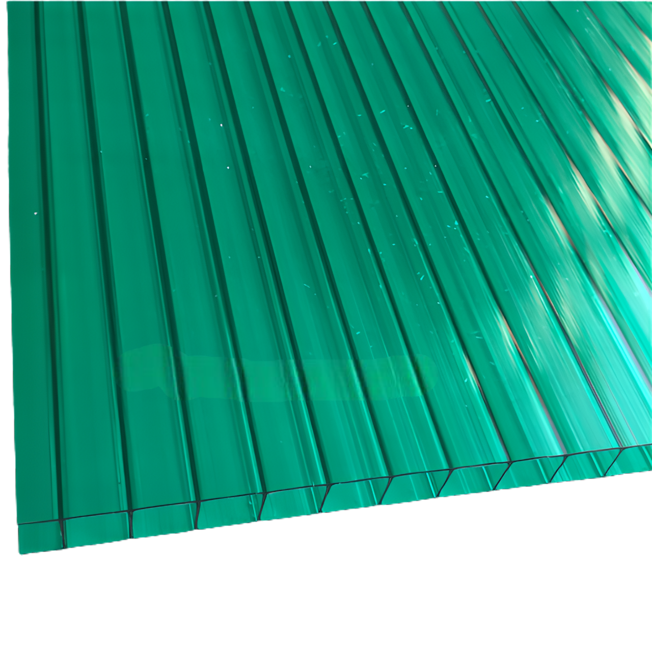 Plaque polycarbonate alvéolaire 10 mm vert - 210 x 600 cm