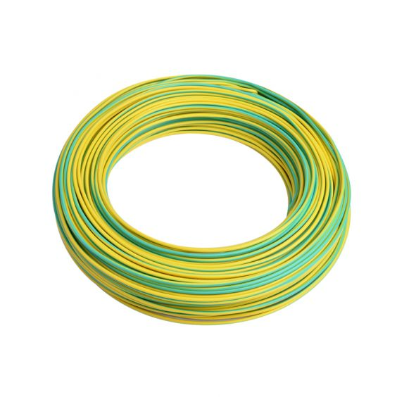 FIL TH 1.5 mm² Jaune Vert- Rouleau (100 m)